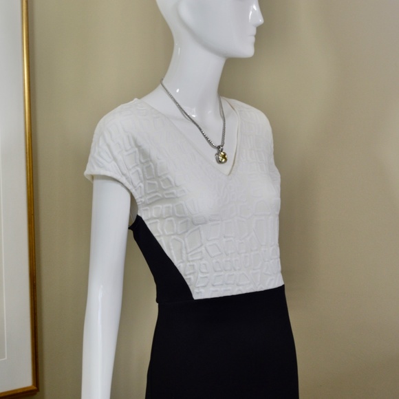 ππ·οΈ  St.John Black Lable Embossed CrocJacquard Knit Dress.-flattering πΊπΈ - Picture 13 of 13
